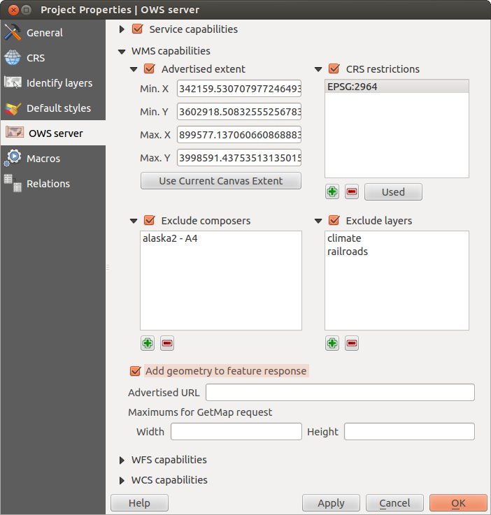 Qgis server. Формат WFS. Функции WMS И WCS. WFS.